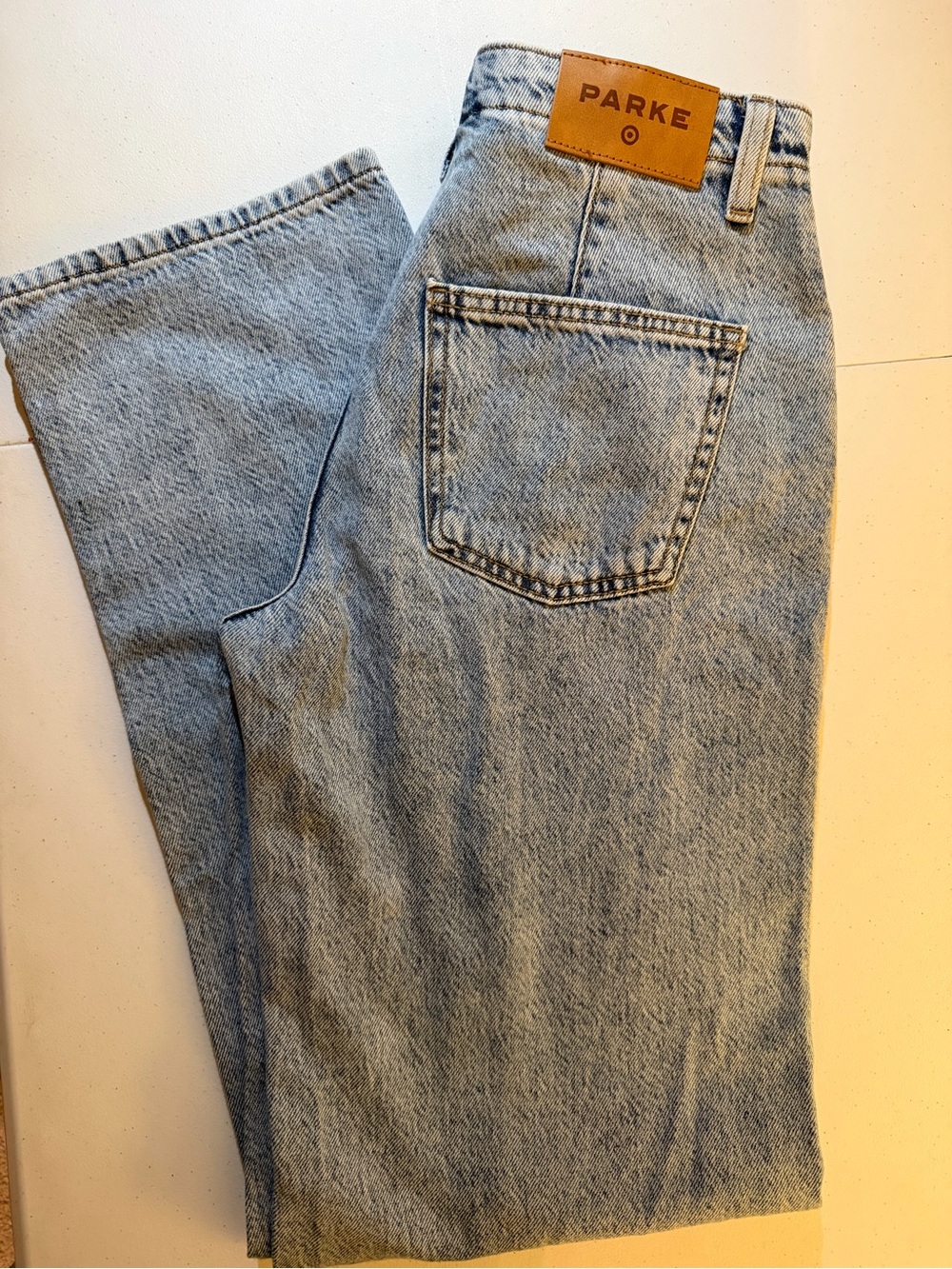Parke x Target Light Blue Drawstring Baggy Jeans